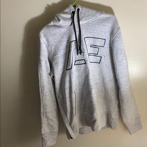 NWOT White AE Zipper Hem Graphic Hoodie